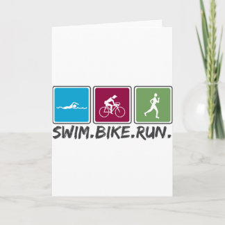 Cartão bicicleta da natação funcionada (triathlon)