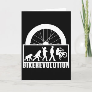 Cartão Bicicleta de Ciclismo Evolução do Ciclista Bmx Mtb