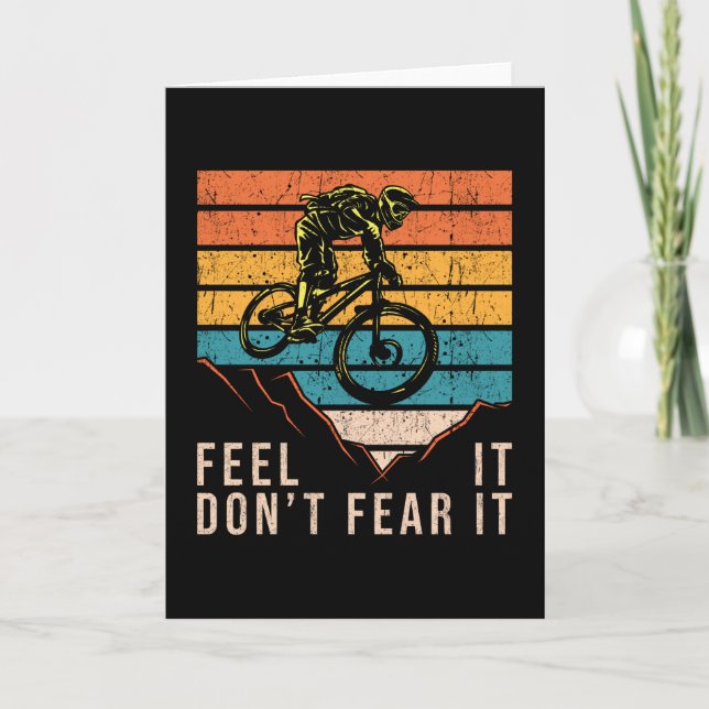 Cartão Bicicleta de descida (Frente)