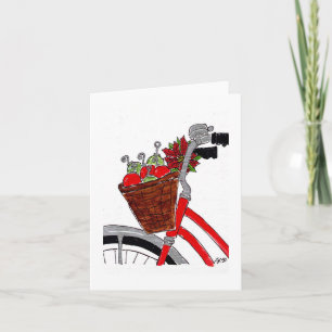 Cartão Bicicleta de Feriado