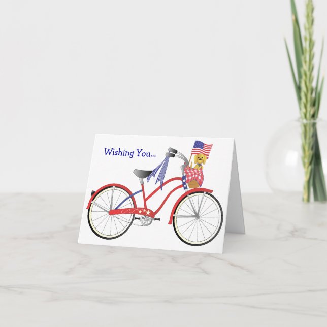 Cartão Bicicleta de julho (Frente)