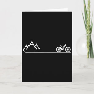Cartão Bicicleta de Montanha Mtb Downhill Ciclista de Mon