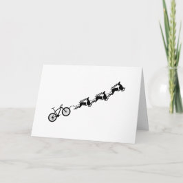 Cartão Bicicleta de Montanha Rena Natal Ciclo