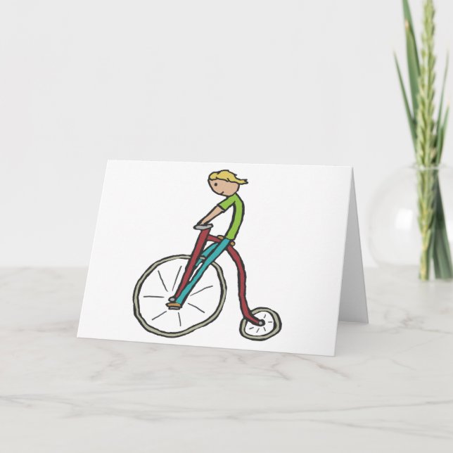 Cartão Bicicleta de peido fino (Frente)