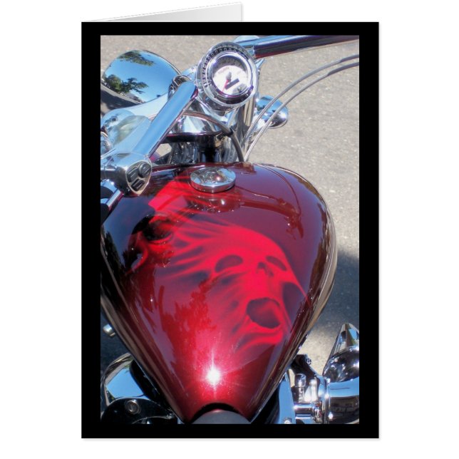 Cartão Bicicleta do crânio (Frente)