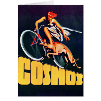 Cartão Bicicleta do galgo do cosmos