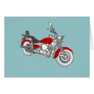 Cartão Bicicleta do vermelho da estrela