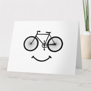 Cartão Bicicleta e Andando de bicicleta de T-Shirt Blac