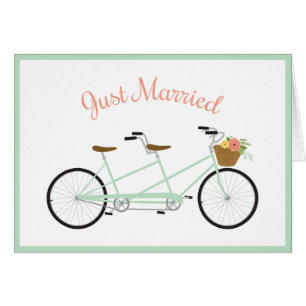 Cartão Bicicleta em tandem