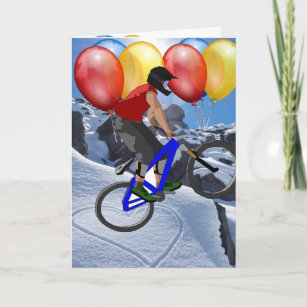 Cartão Bicicleta Esporte Feliz Família Aniversário Destin