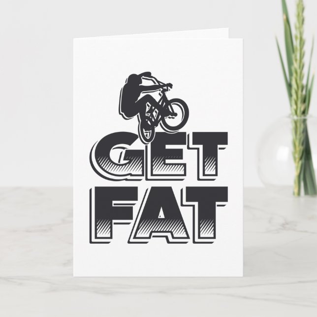 Cartão Bicicleta Gorda Pega Pão De Bicicleta De Montanha  (Frente)