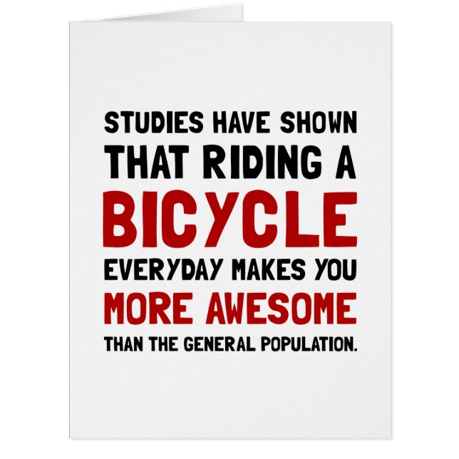 Cartão Bicicleta mais impressionante (Frente)