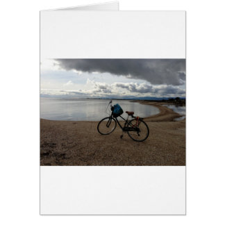 Cartão Bicicleta na praia