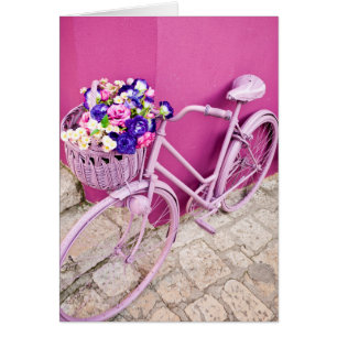 Cartão Bicicleta Rosa