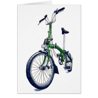 Cartão Bicicleta verde de Brompton