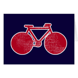 Cartão bicicleta vermelha