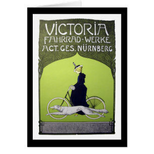 Cartão Bicicleta Victoria Fahrrad-Werke Vintage