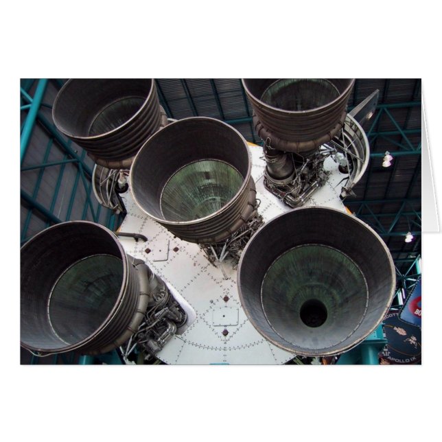 Cartão Bicos do foguete Satern V (Frente Horizontal)