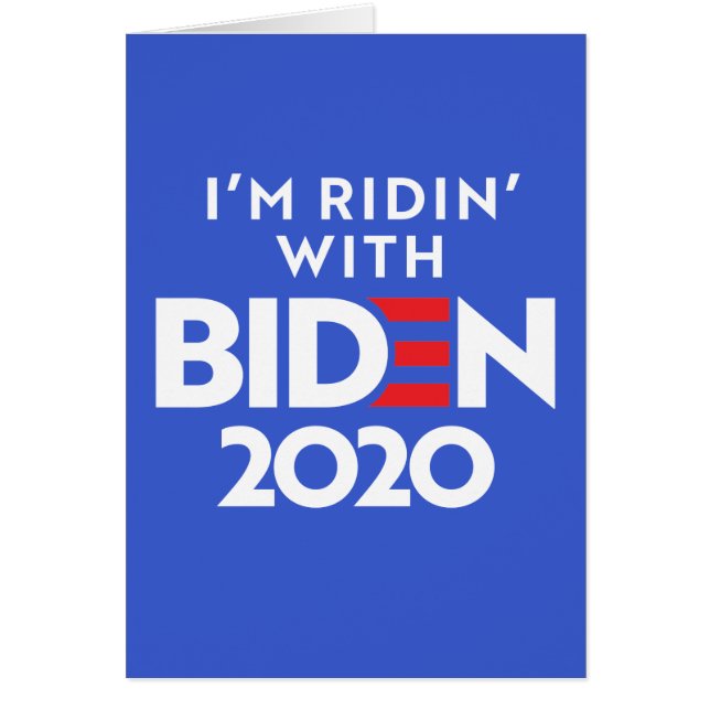 Cartão BIDEN 2020 - Ridin com Biden (Frente)
