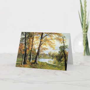 Cartão Bierstadt - A Quiet Lake, beautiful painting,