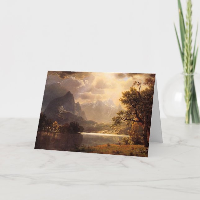 Cartão Bierstadt Estes Park Colorado Greeting Card (Frente)