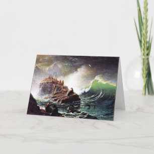 Cartão Bierstadt - Seals on the Rock,