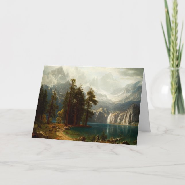 Cartão Bierstadt Sierra Nevadas Greeting Card (Frente)