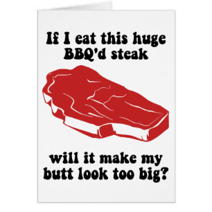 Cartão Bife engraçado do CHURRASCO