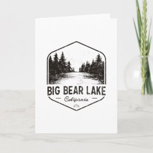 Cartão Big Bear Lake Califórnia Ao Ar Livre Vintage