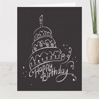 Cartão Big Beautiful Black Happy Birthday Card