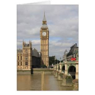 Cartão Big Ben e as Casas do Parlamento