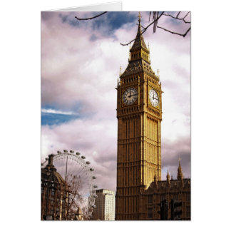 Cartão Big Ben e London Eye