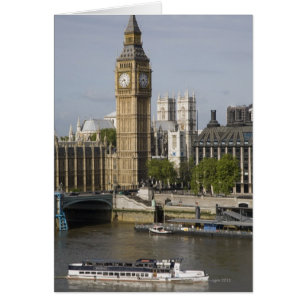 Cartão Big Ben e Thames River