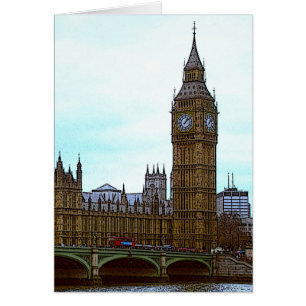 Cartão Big Ben, Palace de Westminster, Londres, Reino Uni
