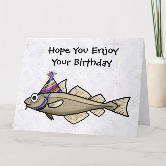 Cartão Big Birthday Cod Funny Birthday Card (Frente)