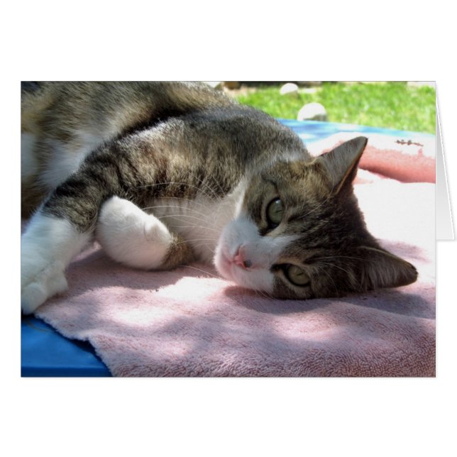 Cartão Big Boy on Table I Love You Card (Frente Horizontal)