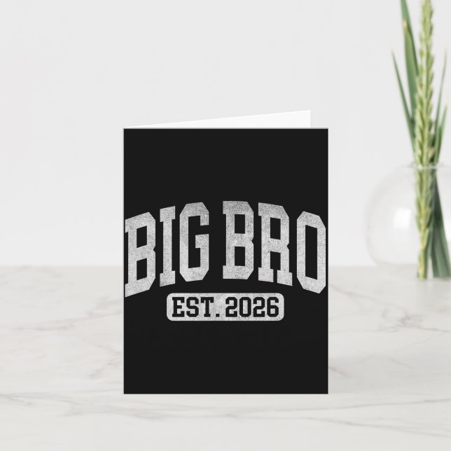Cartão Big Bro Est 2026 New Big Bro Announcement Cool Bro (Frente)