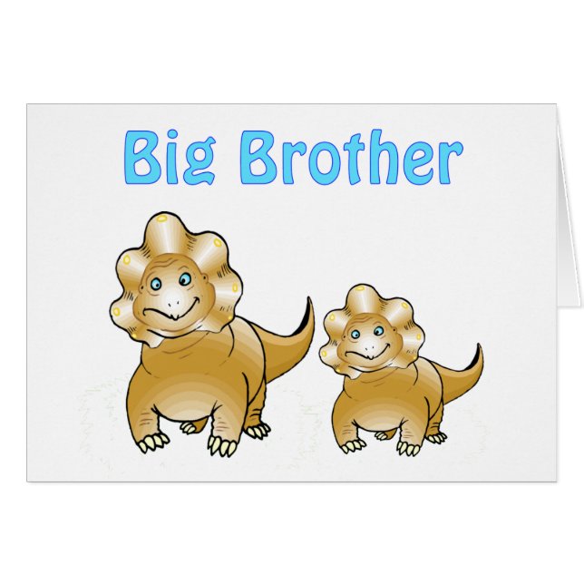 Cartão big brother do dinossauro (Frente Horizontal)