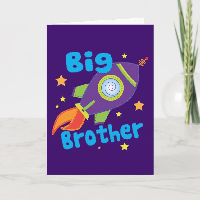 Cartão Big Brother Rocket Ship Sibling Sets (Frente)