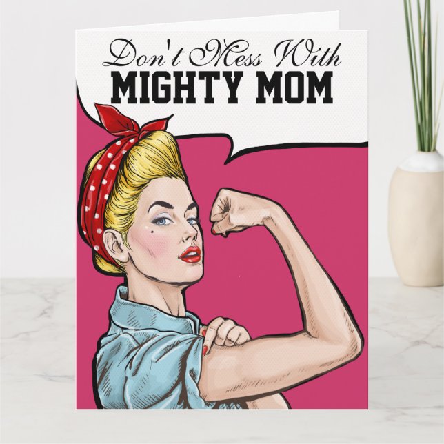 Cartão Big Card for Mighty Mom - See Inside and Back (Frente)
