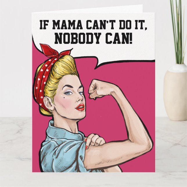 Cartão Big Card for Mighty Mom - See Inside and Back (Frente)