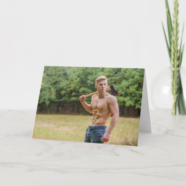 Cartão Big Chopper Hot Guy Greetings Card (Frente)