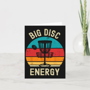 Cartão Big Disk Energy Funny Retro Vintage Disc Golf Love