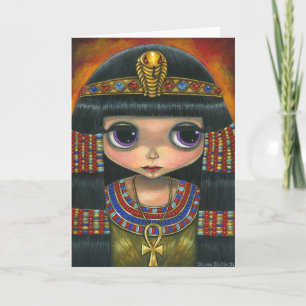 Cartão Big Eye Cleopatra with Snake Headpiece and Ankh
