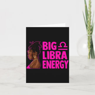 Cartão Big Libra Energy Birthday Loc'd Woman Zodiac Bday 