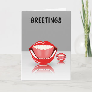 Cartão Big Mouth Dental Greeting Cards