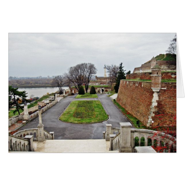 Cartão Big Park Kalemegdan Por Rio Danúbio Sérvia (Frente Horizontal)