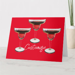 Cartão Big Red Margarita Cocktail Beber Thunder_Cove