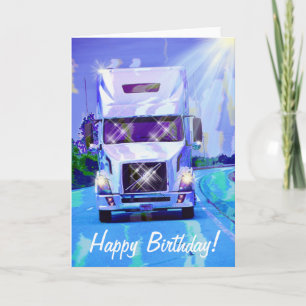 Cartão Big Rig Heavy Transport Truck-lover Birthday Card