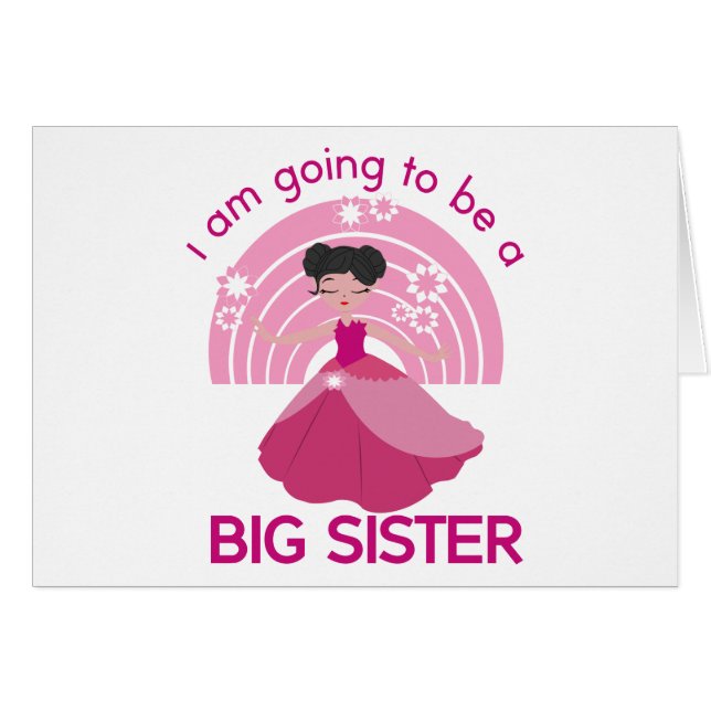 Cartão Big Sister Princesa (Frente Horizontal)